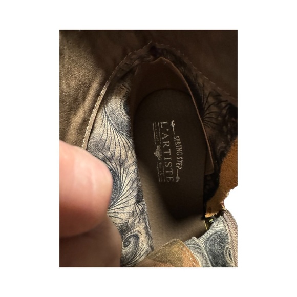 L'Artiste by Spring Step Leather Lace-Up Boots - Fallinluv Brwn EU 41 US 9.5-10 - Picture 9 of 11